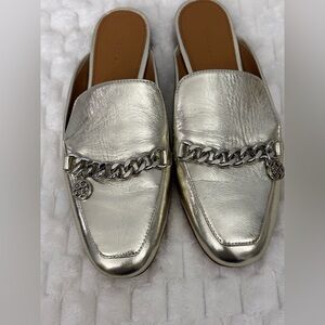 Tory Burch Mini Benton Loafer Slide with Charm, Gold Size:6M $298